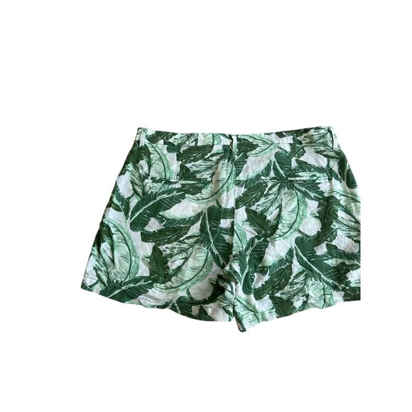 OLD NAVY Tropical Palm Leaf Linen Blend Shorts Size 12 - Picture 5 of 6